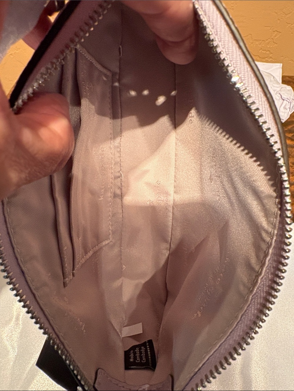 kate spade NWT Kayla Light Lilac Pebbled Leather Clutch or Crossbody MSRP $189 - Picture 10 of 11